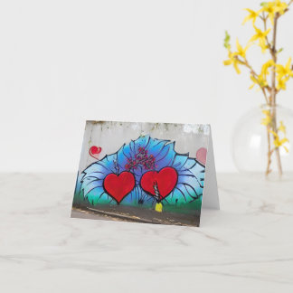 cartão de valentine em estilo graffiti