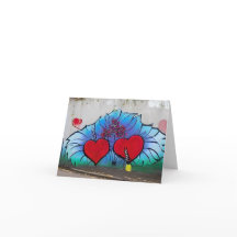 cartão de valentine em estilo graffiti