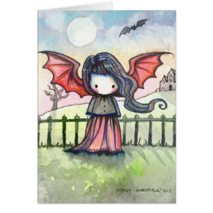 Cartão de Vampiro Pequeno Fofo