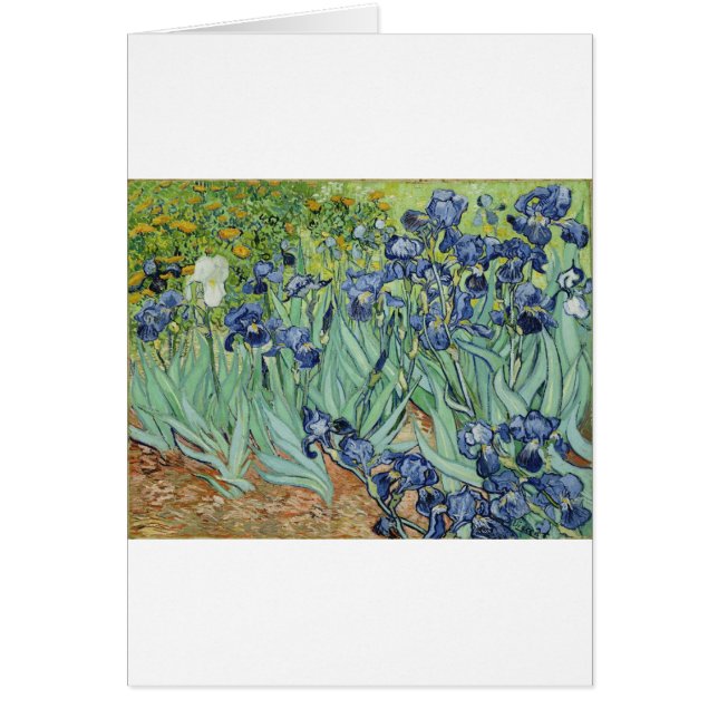 Cartão De Van Gogh vida ainda: Vaso com íris (Frente)