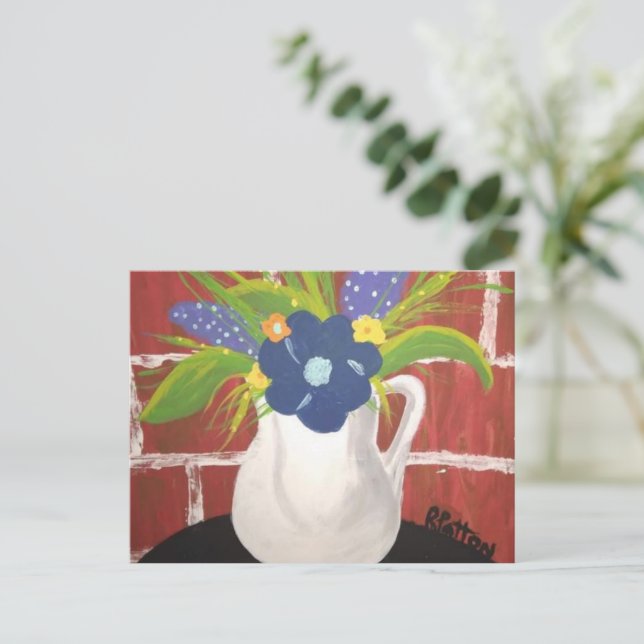 Cartão de Vaso de Tijolo 5x7 (Em pé/Frente)