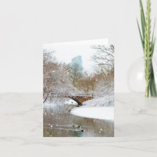 Cartão de vazio - cena de neve do inverno