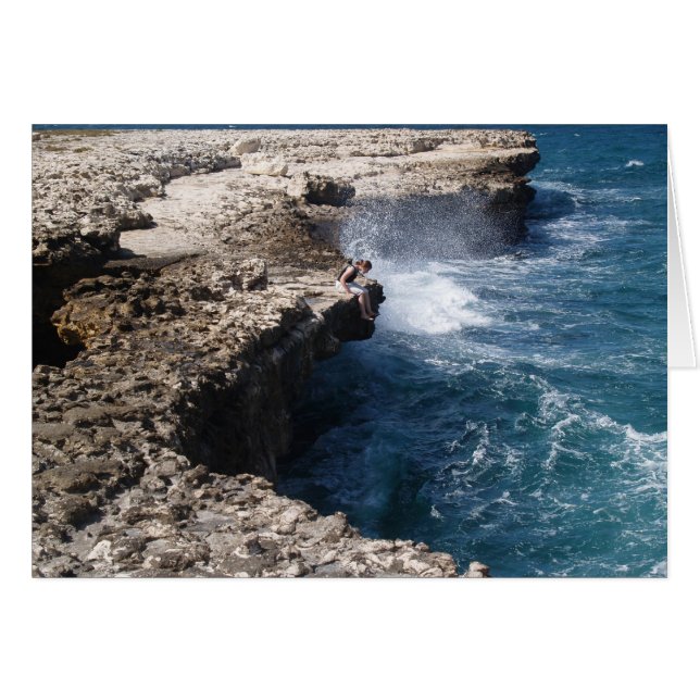 Cartão de vazio com imagem da Ponte do Diabo em An (Frente horizontal)
