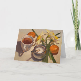 Cartão de vazio: "Daffodils and Tea", por Sarah Se