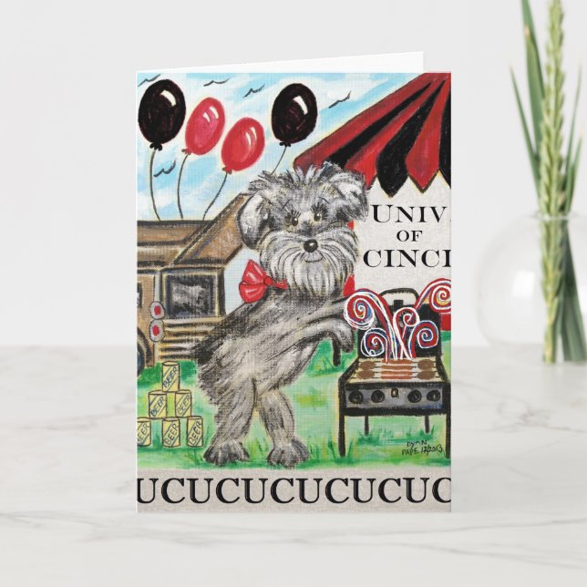 Cartão de Vazio de Cão Personalizado da Universida (Frente)