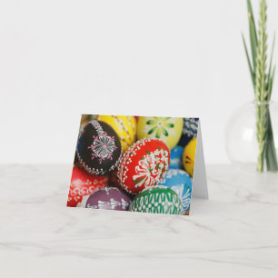 Cartão de Vazio de Ovos de Páscoa Pintados À Mão