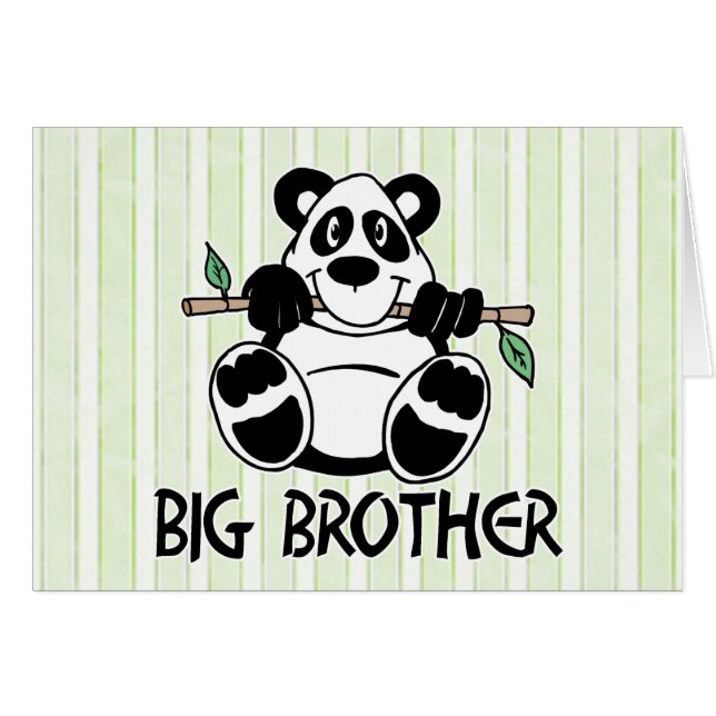 Cartão de Vazio do Big Brother Panda Boy (Frente horizontal)