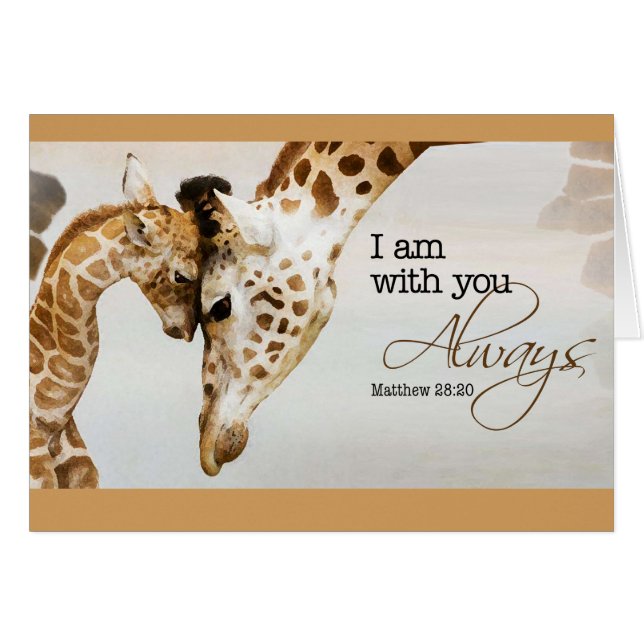 Cartão de vazio Giraffe (Frente Horizontal)