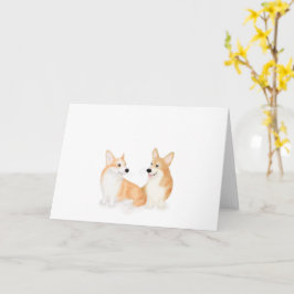 Cartão de vazio Hattie e Leah Pembroke Welsh Corgi