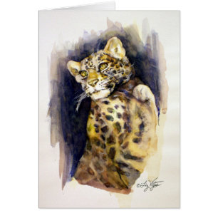 Cartão de Vazio Leopardo de Neve