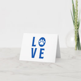 Cartão de VAZIO Love with Paw Print (Cats, Cães, P