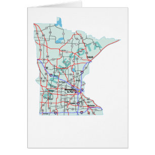 Cartão de Vazio Map Minnesota