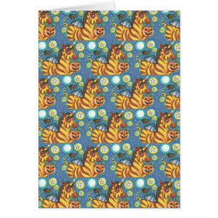 CARTÃO DE Vazio ZEBRA HALLOWEEN DE TRICK OU TRATA