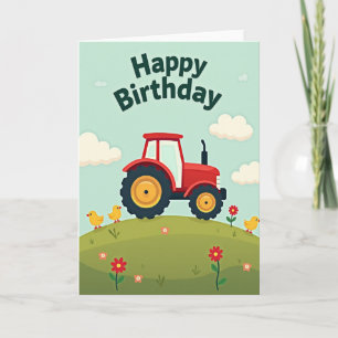 Cartão de Veículo Agrícola Festivo