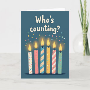 Cartão de Velas de Aniversário Azul