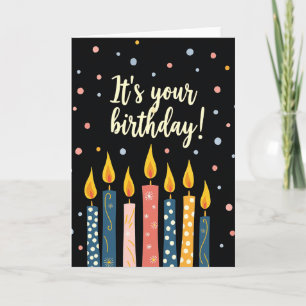 Cartão de Velas de Aniversário Doce