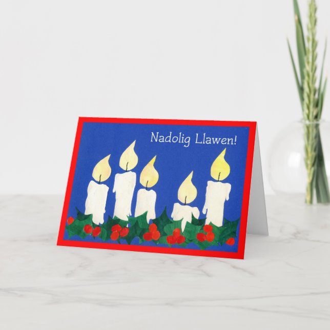 Cartão de Velas de Natal Saudável (Frente)