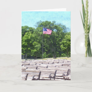 CARTÃO DE VERÃO: Lago Harriet, "Benches & Flag"_ C