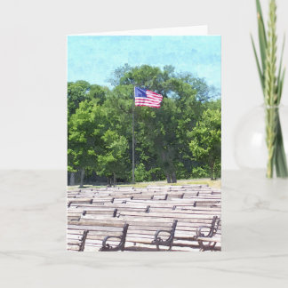 CARTÃO DE VERÃO: Lago Harriet, "Benches & Flag"_ C