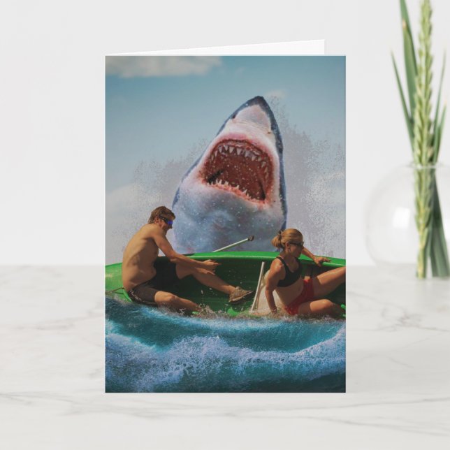 CARTÃO DE VERMELHORIA DE ANIVERSÁRIO DO SHARK FUNN (Frente)