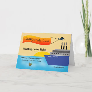 Cartão de Vestígio de Casamento de Navio de Cruzei