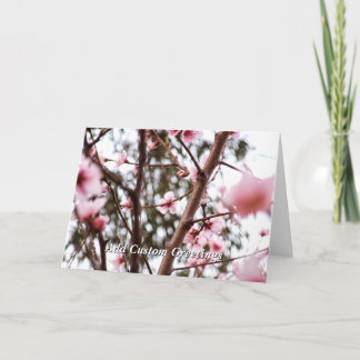 Cartão de Vestígio de Flor de Flor de primavera Br