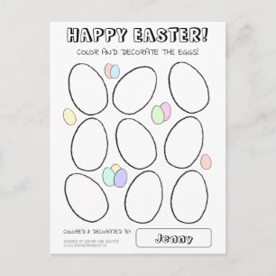 Cartão de Vestígio de Ovos de Páscoa para Crianças