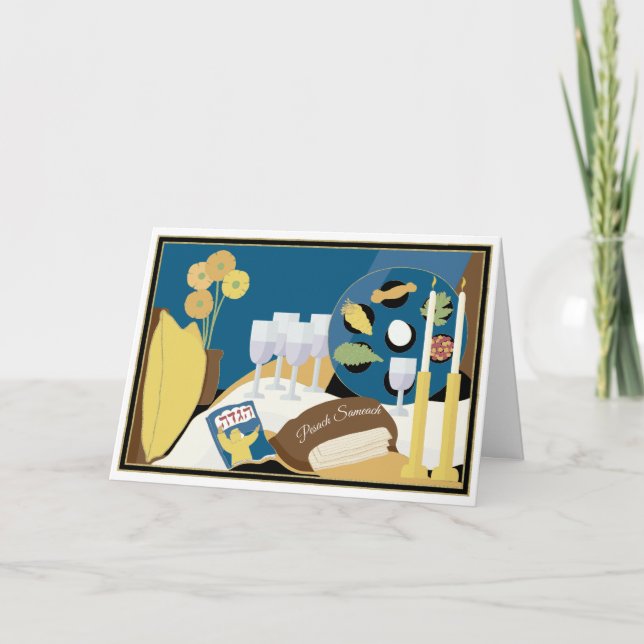 Cartão de Vestígio de Passover "Janto de Seder de  (Frente)