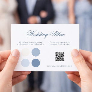 Cartão de Vestuário de Casamento Azul Empoeirado c