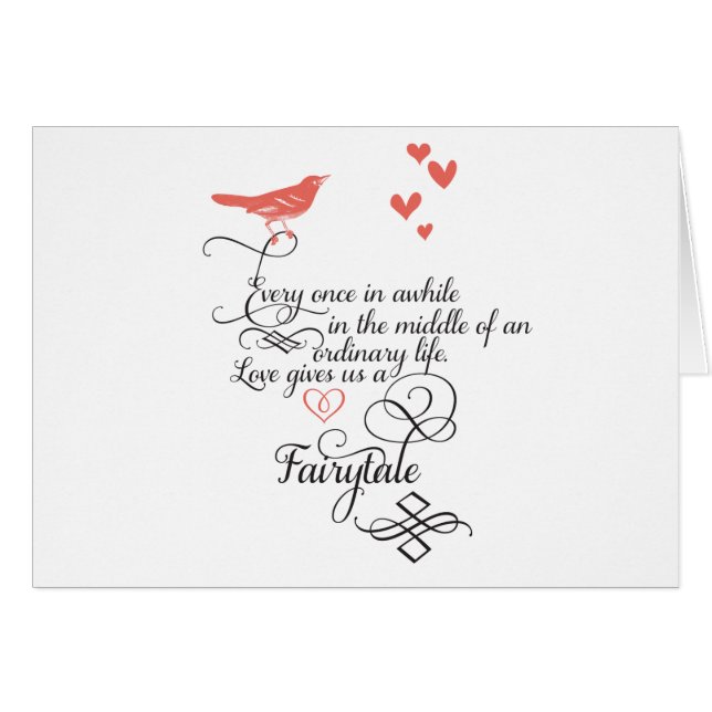 Cartão De vez em quando, numa vida normal. (Frente horizontal)