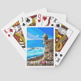 Cartão de viagem de Porto Rico Cartas de baralho