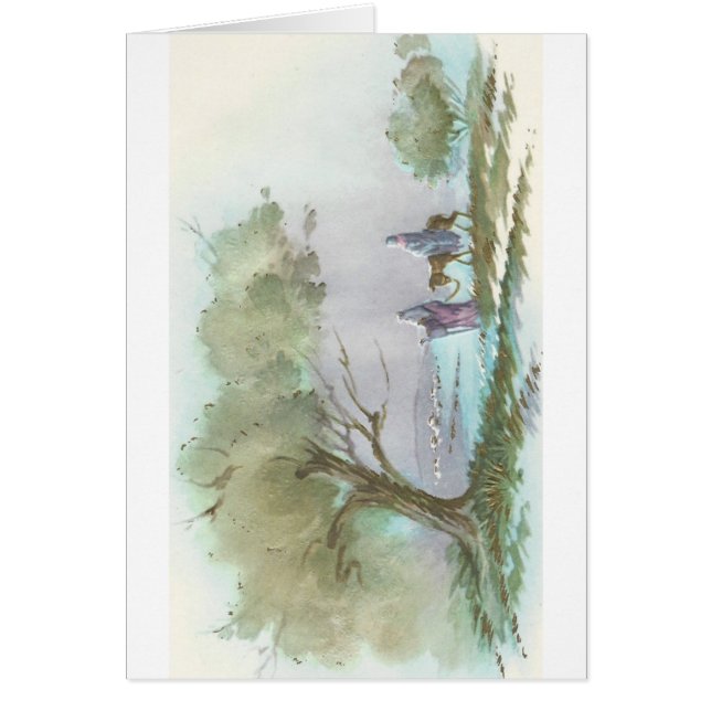 Cartão de viagem para natais vintages (Frente)