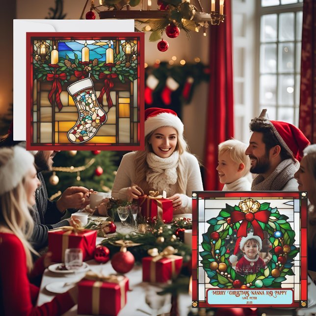 Cartão de Vidro Mau Estampado de Natal (Criador carregado)