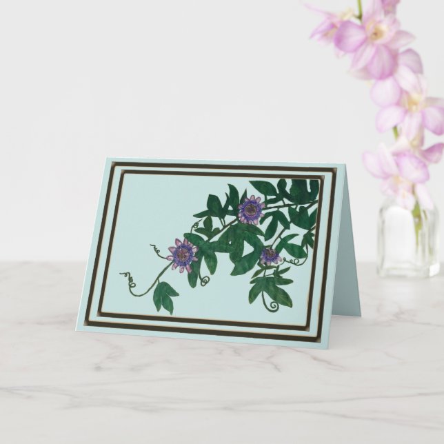 Cartão de Vinha de Flor de Maracujá (Orquídea)