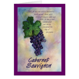 Cartão de Vinho Cabernet Sauvignon