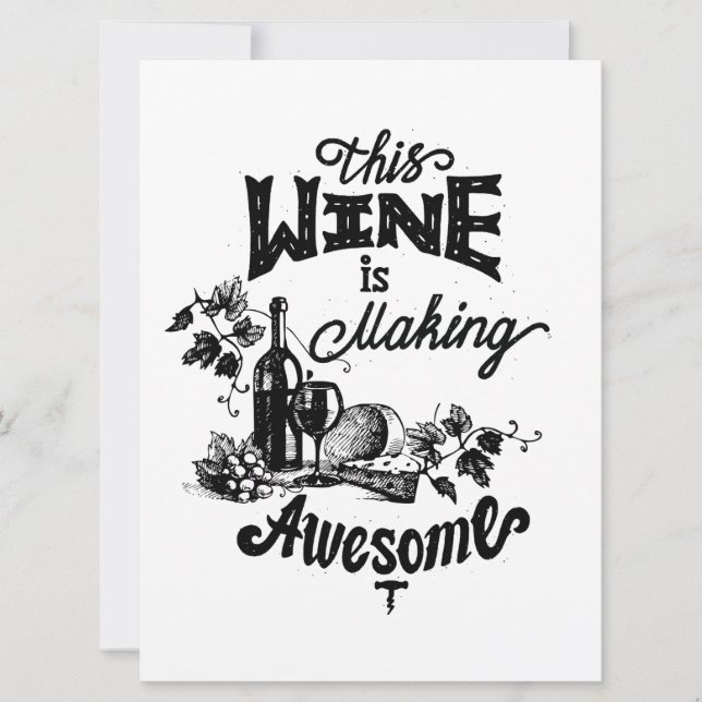 Cartão de vinho para amigos (Frente)