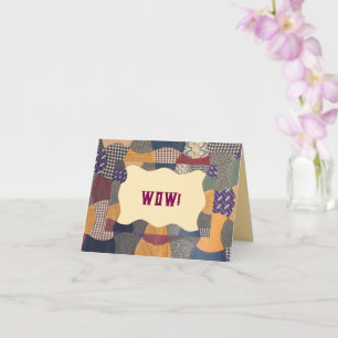 Cartão de Vintage de Quilt Birthday Fabuloso