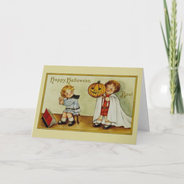 Cartão de Vintage Halloween (Frente)