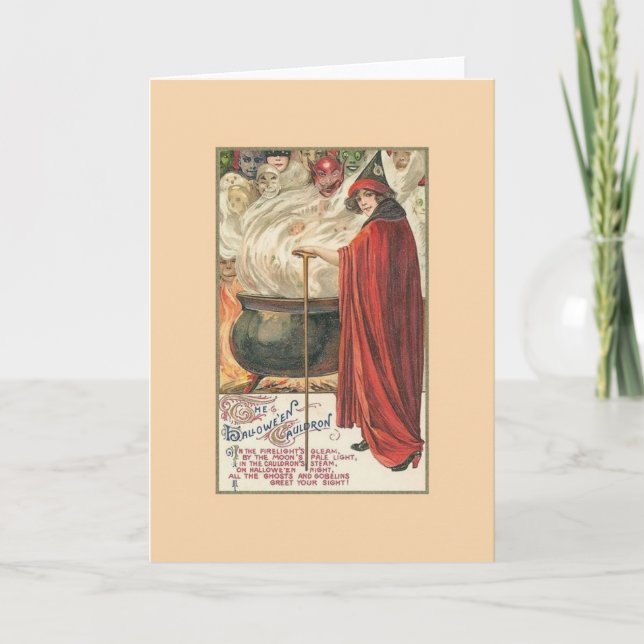 Cartão de Vintage Halloween (Frente)
