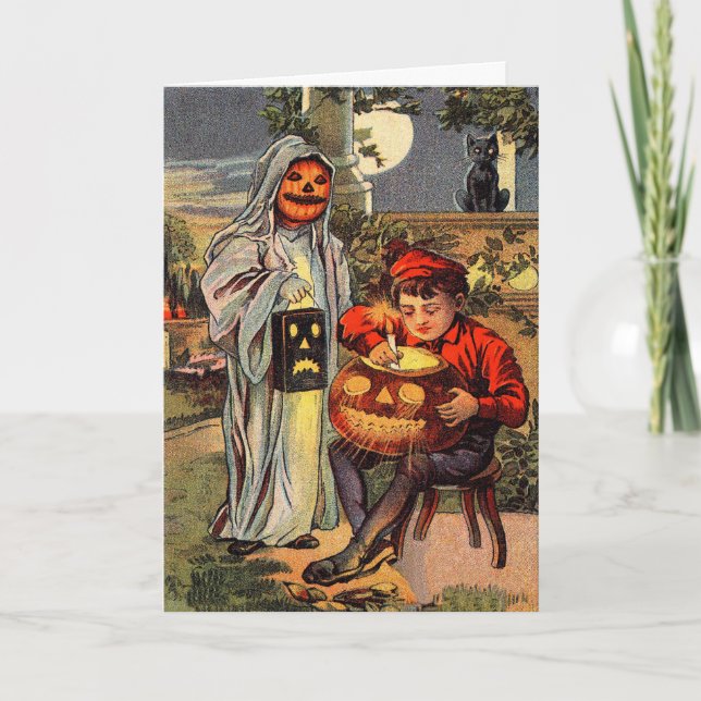 Cartão de Vintage Halloween (Frente)
