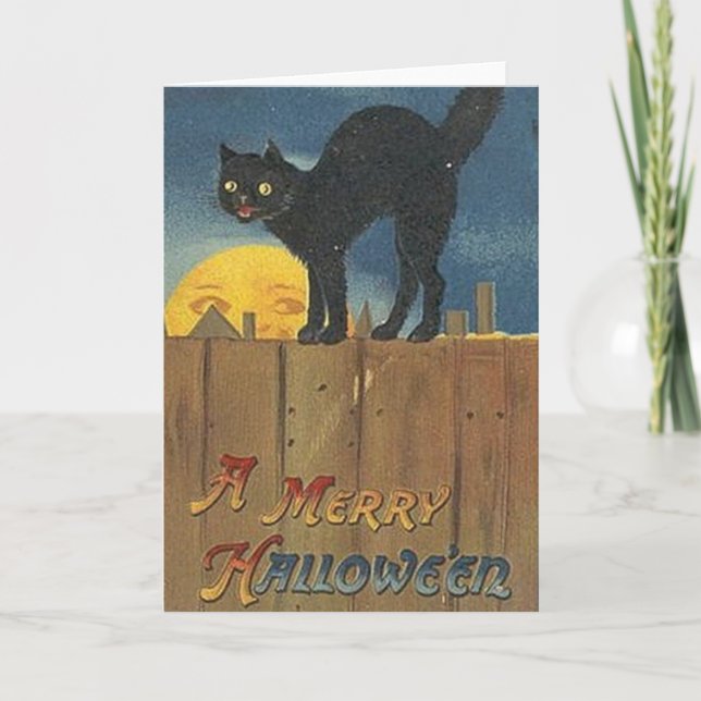 Cartão de Vintage Halloween (Frente)