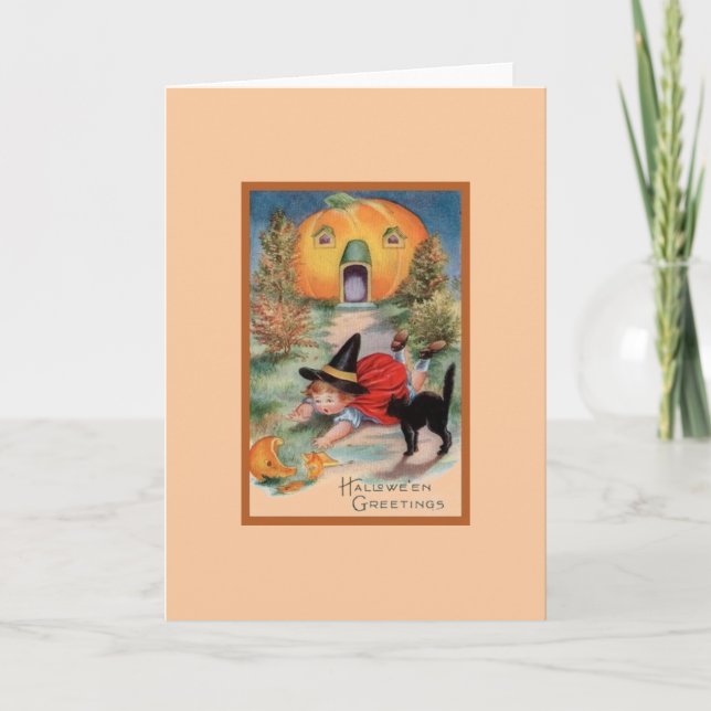 Cartão de Vintage Halloween (Frente)