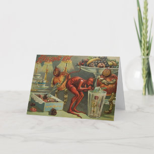 Cartão de Vintage Halloween - Saudação Devastadora