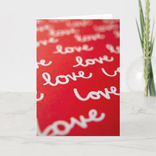 Cartão de Visão Abstrata de Amor em Vermelho