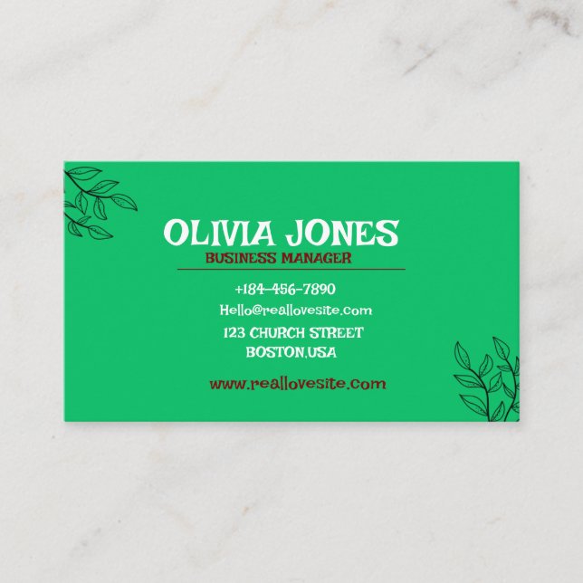 cartão de visita (Frente)