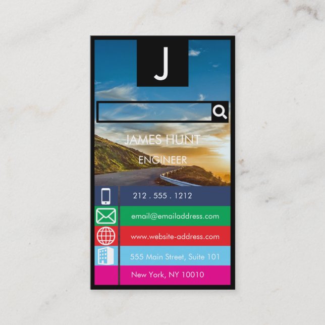 CARTÃO DE VISITA アンドロイド風　エンジニア名刺 (Frente)