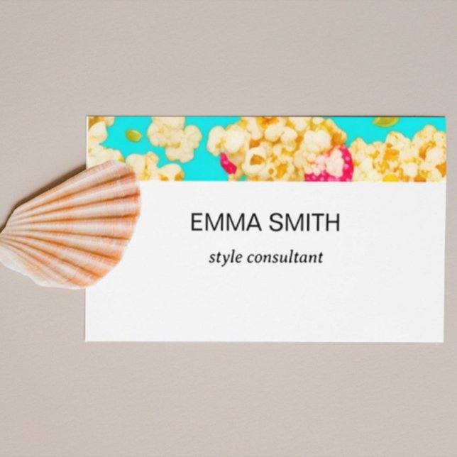 CARTÃO DE VISITA キュートなポップコーン柄の名刺 (Criador carregado)