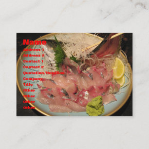 Cartão De Visita 刺身 do Sashimi