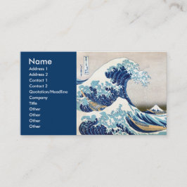 Cartão De Visita 北 斎 Onda do Excelente Fora de Kanagawa Hokusai Fin