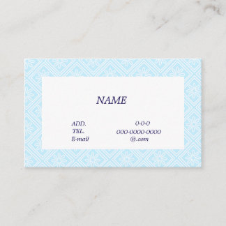 CARTÃO DE VISITA 文字 カスタマイズ 菊 ブルー 名刺
